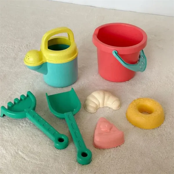 Toddler Beach Toys Early Learning Sand Play Toys With Trolley 8 Pieces Fun Outdoor Playset For Seaside Beach Outside Camping