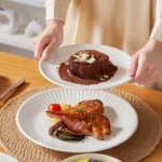 MALACASA LEILA 12/16/24/32 Ceramic Plate Sets White Porcelain Dinnerware Set with 4/6 PCS Dinner Plate/Dessert/Cereal Bowl/Soup