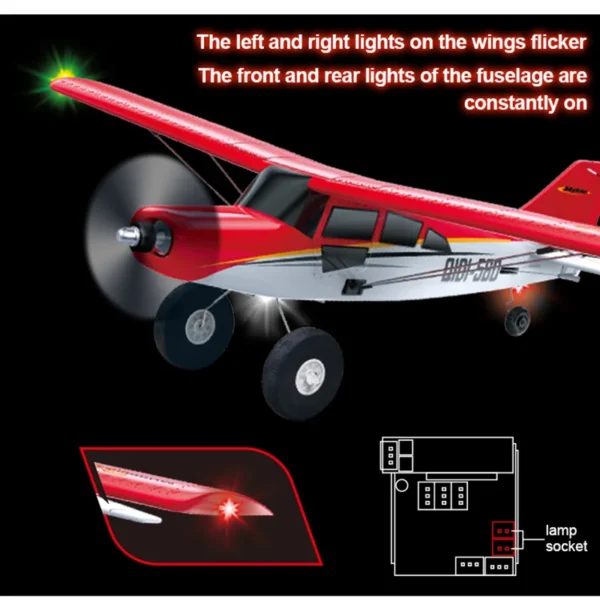 M7 QIDI-560 D RC Airplane 510mm Wingspan One-Key Stunt with 6-Axis Gyro Wind Resistant Flight Control RTF Aircraft