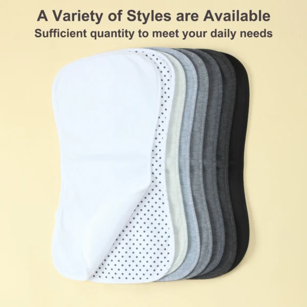 Soft Waterproof Infants Burping Cloths-8 Pcs Baby Boys Burp Rags, 3 Absorbent Layers Design