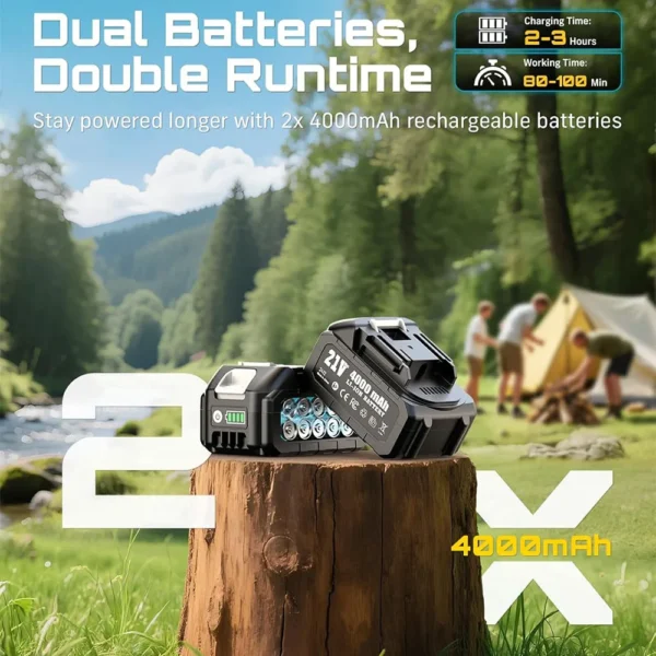 Seesii Brushless 6'' Electric Chainsaw with 2.5M Telescoping Pole High Branch Saw Garden Pruning Tool For Makita18V Battery pin