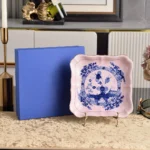 High-end Oriental Series Ceramic 9in Round Soup Plate Square Steak Plate Fruit Pastry Plate Home Decorative Dish