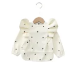 Baby Soft Waterproof Bib Little Boy Girl Painting Smock Child Meal Eating Apron with Long Sleeves Kid Adjustable Feeding Bibs