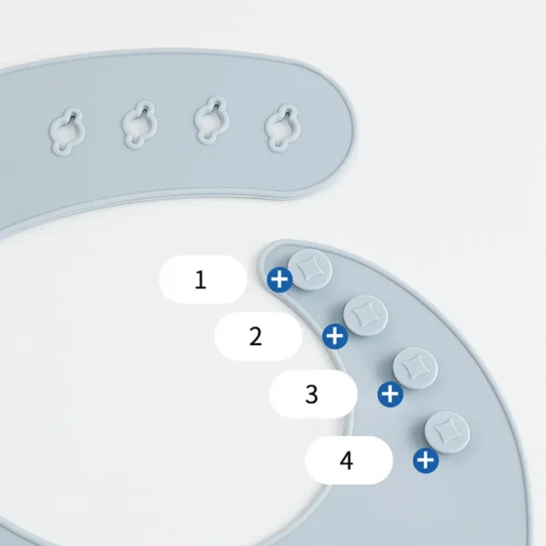 Waterproof Bibs For Kids Feeding Baby Eating Stuff Soft Silicone Babeast Cartoon Printed Adjustable Baby Tasting Feeding Bibs