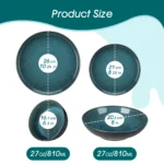 vancasso 18/24 Piece PLAYB Ceramic Plate Set Reactive Glaze Stoneware Dinnerware Set with 6PCS Dinner Plate/Dessert/Cereal Bowl