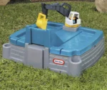 Dirt Diggers Excavator Sandbox for Kids, Including lid and Play Sand Accessories,Multicolor