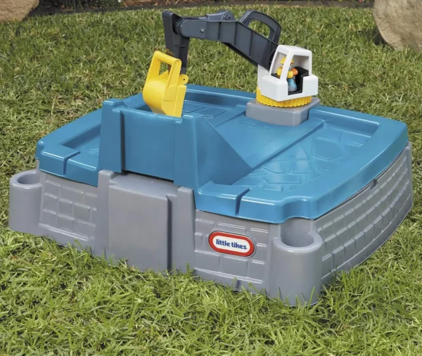 Dirt Diggers Excavator Sandbox for Kids, Including lid and Play Sand Accessories,Multicolor