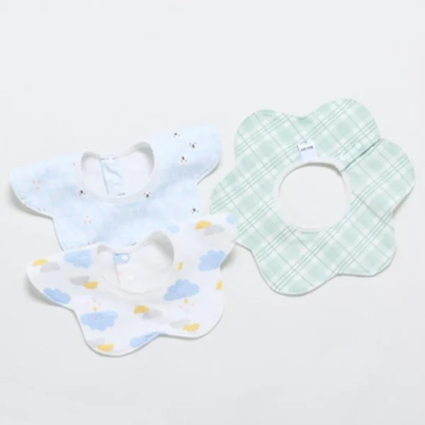 5-piece set/batch baby bibs waterproof 360-degree rotation saliva towel baby feeding apron newborn supplies