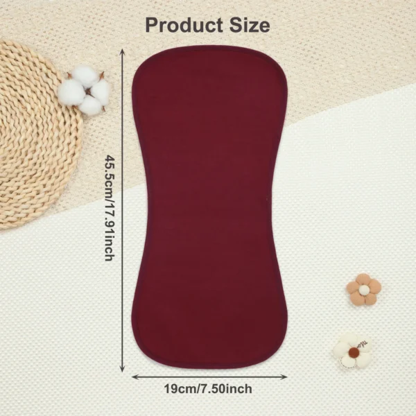 3 Absorbent Layers Design Baby Girls Burp Cloths, Cute Infant Burp Rags, Waterproof Design, 8 Pack