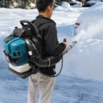 75.6CC 4 Stroke Backpack Leaf Blower 2.6KW Gasoline Powered Engine Lawn Blower Cordless Snow Dust Blowing Cleaning Tool 7000Rpm