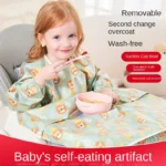 Unisex Baby Waterproof Feeding Bib 8 Months-5 Years with Table Cover to Prevent Mess Full Coverage Bib
