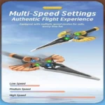 RC Flying Sword 2.4G 2CH Remote Control 4 Axle Fighter With Hand Wave/Controller Mode & Lights RC Aerial Stunt Plane Toys Boys