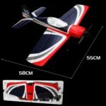 FX9706 RC Plane 580MM Fixed Wing Glider 5 CH 3D/6G Remote Control Aircraft 2.4G Brushless Motor Fighter Model Toys for Children