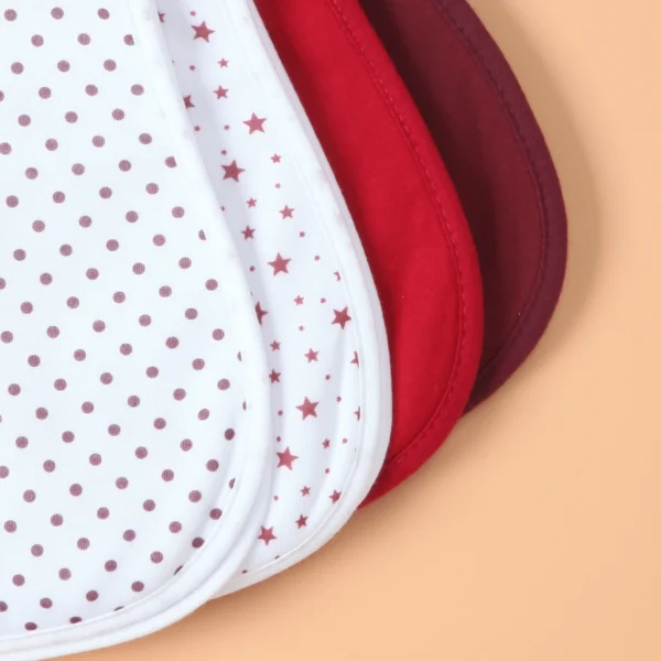 3 Absorbent Layers Design Baby Girls Burp Cloths, Cute Infant Burp Rags, Waterproof Design, 8 Pack