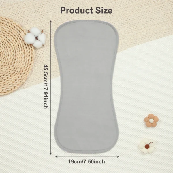 Waterproof Baby Burp Cloths, Extra Soft Spit Up Rags with 3 Absorbent Layers, 8-Pack Large Burp Cloths for Baby Boys