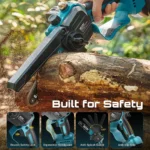 Seesii Brushless 6'' Electric Chainsaw with 2.5M Telescoping Pole High Branch Saw Garden Pruning Tool For Makita18V Battery pin