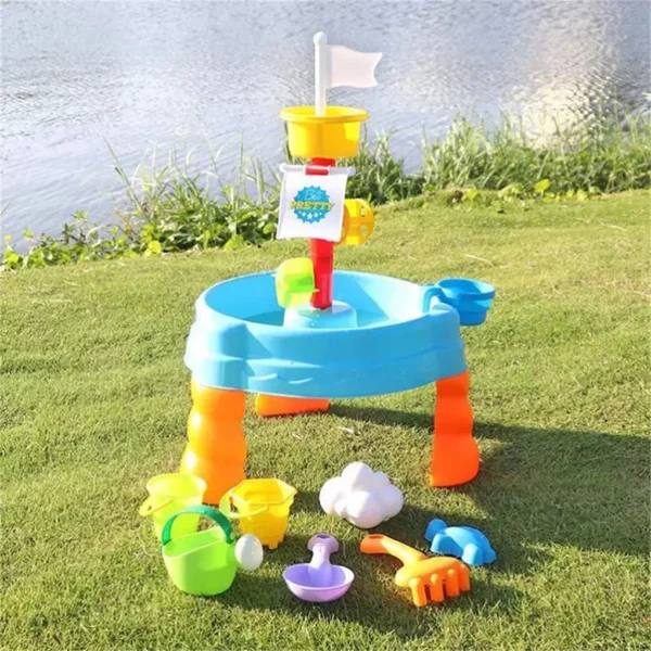 Colorful Kids Sand Water Table With Beach Sand Water Toys Sensory Table Backyard Outdoor Toys For Kids