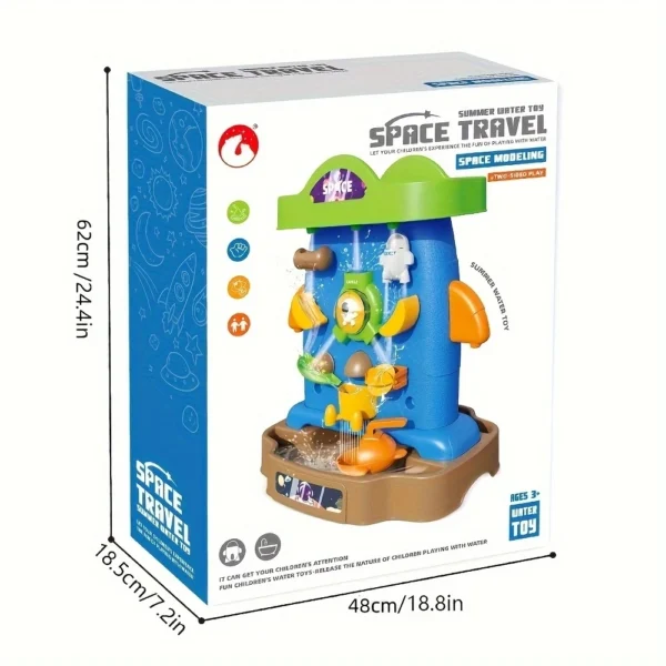 Beach Toy Large Spin Le Water Car Double sided Shower and Water Playing Platform Complete Indoor Set