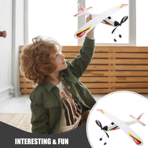 Rubber Band Powered Airplane Toy Easy Assembly Plastic Model Glider Plane Aircraft For Boys Party Favor Rc