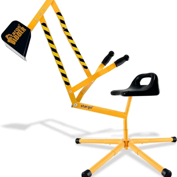 Sand Digger Kids Excavator Ride on Toy, Beach Toys Outdoor Sandbox Toy Digger for Kids, Solid Steel Rotates 360, Role Play, Sand