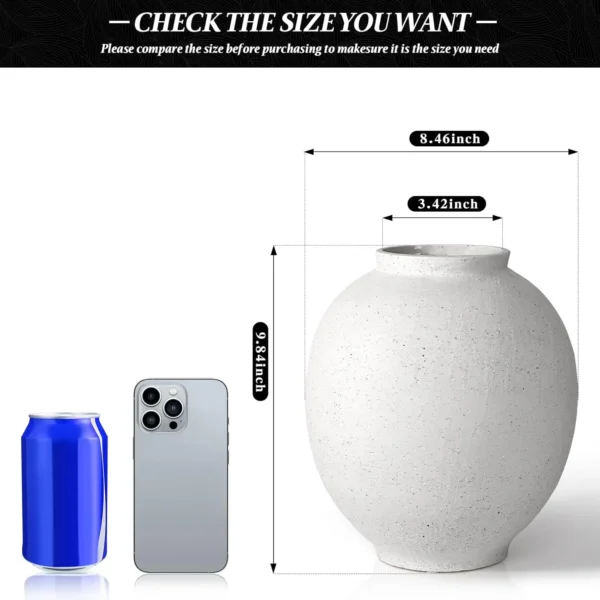 Inch Round Modern Ceramic Vases,Tall Vase for Decor Living Room Table Decor and Festive Home Interiors