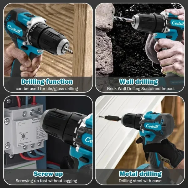 Original Makita DDF487 Cordless Driver Drill 18V Brushless Electric Impact Screwdriver Rechargeable Power Tool