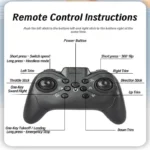 RC Flying Sword 2.4G 2CH Remote Control 4 Axle Fighter With Hand Wave/Controller Mode & Lights RC Aerial Stunt Plane Toys Boys