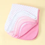 8 Pack Multi Printed Baby Girls Burp Cloths, 3 Absorbent Layers Design, Waterproof, Skin-friendly