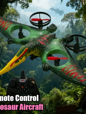 2.4G RC Dinosaur Aircraft Glider Toy Foam Crash Control Plane Model Fixed Wing Flyer Pterosaur RC Flying Toys for Boys Kids Gift
