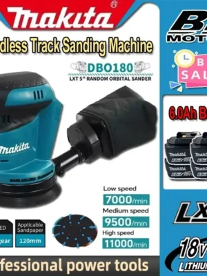 Makita 18V Rechargeable Disc DBO180Z Brushless Random Orbital Sander Woodworking Sanding Putty Polishing Bare Tool