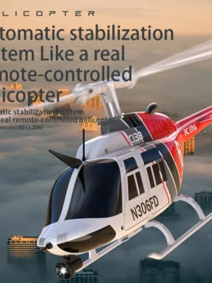 New C138 1:33 Remote Control Airplane Bell 206 Model Rhsky Helicopter Model 2.4g Genuine 6axis Gyro Children's Toys