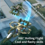 K500 MAX RC Plane Fighter 2.4G Remote Control Stunt Glider 360 ° Rolling Flight Flying EPP Foam Airplane with LED Toys for Kids