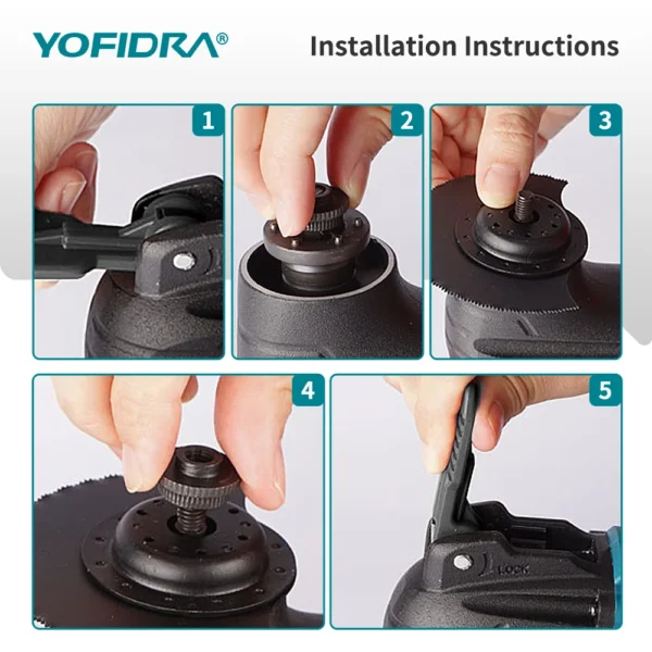 YOFIDRA 600W Cordless Angel Oscillating Multi Tool Electric Trimmer Saw 4°Adjustable Angle Power Tool For Makita Battery Pin