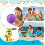 60 Pcs Sand Buckets Bulk for Kids Easter Sand Buckets and Shovels for Kids 5.5 Inch Plastic Beach Pails Toys for Girls Boys Gift