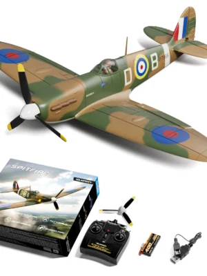 VOLANTEXRC Spitfire RC Plane With Brushless Motor 2.4G 4CH 500MM Wingspan One Key Aerobatic RTF Fighter Xpilot Stabilization