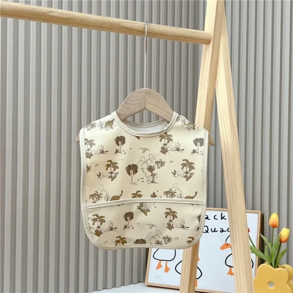 Waterproof Baby Bibs Cartoon Newborns Kids Burp Cloth Art Smock Feeding Bib Apron Pocket Infant Toddler Boys Girls Saliva Towel