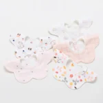 5-piece set/batch baby bibs waterproof 360-degree rotation saliva towel baby feeding apron newborn supplies