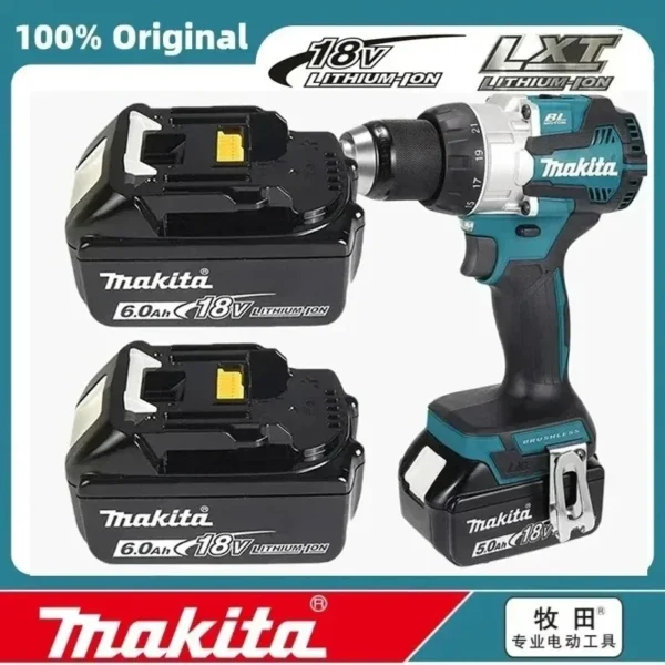 Original Makita DDF487 Cordless Driver Drill 18V Brushless Electric Impact Screwdriver Rechargeable Power Tool