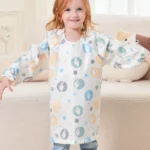 Unisex Baby Waterproof Feeding Bib 8 Months-5 Years with Table Cover to Prevent Mess Full Coverage Bib