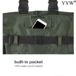 Waterproof Fishing Waders Pants Chest-Length Wader With Boots Durable Breathable Overalls Kit for Men Women Outdoor Raft Hunting