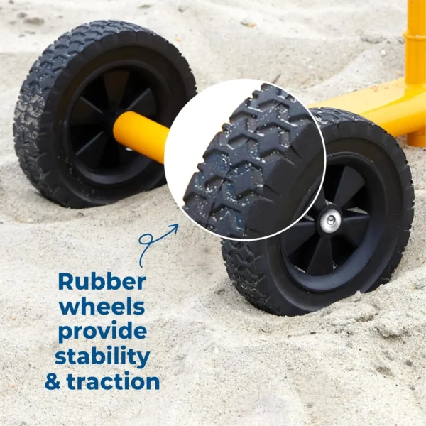 Kids Excavator Toy Sand Digger on Wheels, Steel Sandbox Digger Toys for Boys, Sand Toys Ride On Excavator, Beach Toys