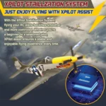 RC Plane 5CH 3D/6G Fixed-wing RC Airplane 2.4GHz P51D Mustang RTF for Adults Beginners Easy to Fly Removable Brushless Fighter