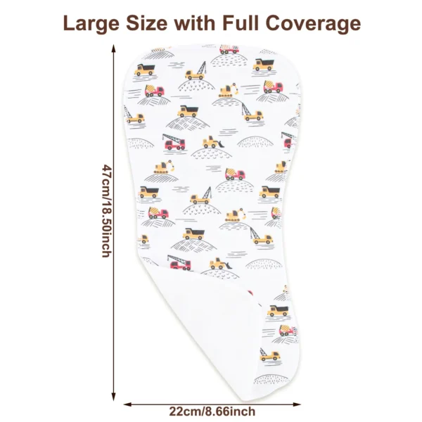 10-Pack Burp Cloths for Baby Unisex - Organic Baby Burp Cloth, Baby Washcloths, Burp Rags, Large Burp Clothes