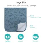 8 Pack Organic Cotton Baby Burp Cloths Boy & Girl Extra Absorbent Soft Large Burping Rags Spit Up Cloth Sets