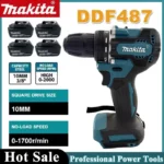 Makita DDF487 Cordless Driver Drill Brushless Electric Impact Screwdriver Rechargeable Power Brushless Motor For 18V Battery