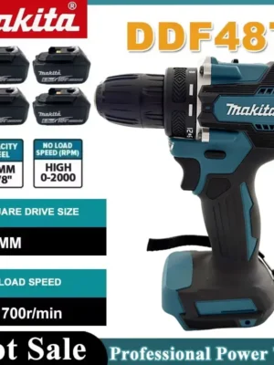 Makita DDF487 Cordless Driver Drill Brushless Electric Impact Screwdriver Rechargeable Power Brushless Motor For 18V Battery