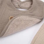 Cute Bear Muslin Cotton Baby Bibs Saliva Towel U-Absorbent Pockets Korean Children Kids Boys Girls Bandanas Feeding Burp Clothes