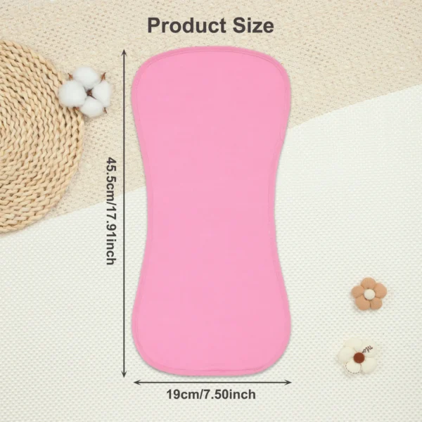 8 Pack Multi Printed Baby Girls Burp Cloths, 3 Absorbent Layers Design, Waterproof, Skin-friendly