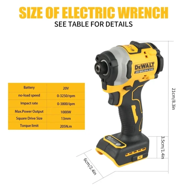 DEWALT DCF850 Impact Driver Electric Driver 20V Brushless Cordless 3250RPM screwdrivers High Torque tools Power Tools