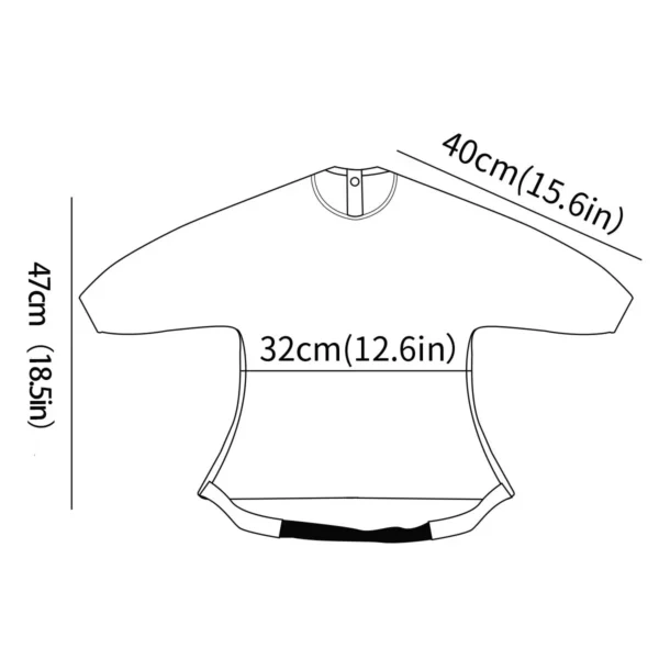 1 waterproof long-sleeve feeding bib with pockets, washable all-in-one baby bib, can be secured to high chairs and tables